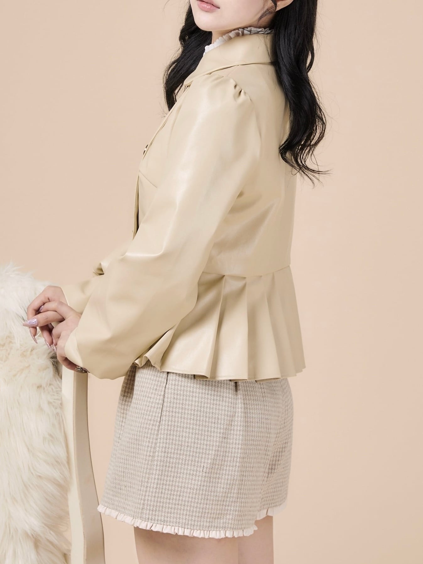 MELTIE front zip tuck pants