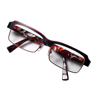 ALAIN MIKLI red × black brow type glasses