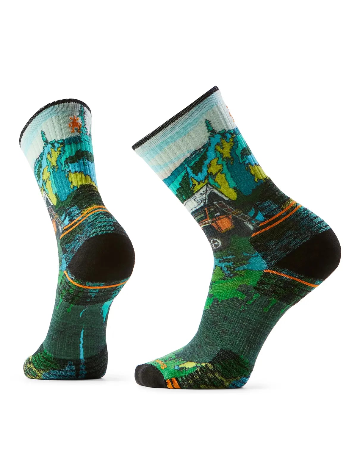 Smartwool スマートウール / ハイク ターゲットクッション トレイルトレッカープリント クルー #ウィンターモス