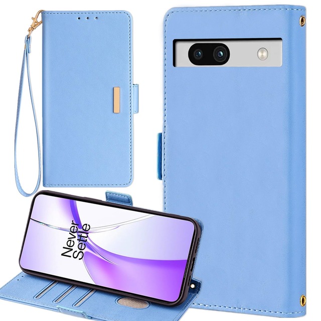 Google pixel 7A ケース 手帳型 pixel7A ストラップケース docomo softbank au SIMフリー 対応 グーグル ピクセル 7A ドコモ 手帳カバー ピクセル7A カバー pixel7A 携帯ケース 耐衝撃 手帳 適用 Cobeimisr case マグネット 携帯カバー ストラップ ストラップ付きケース スマホケース ブルー