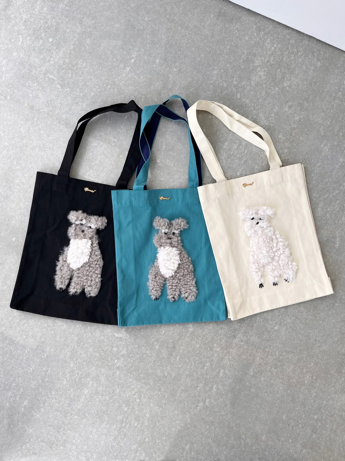 松尾ミユキ】猫の刺しゅうのトートバッグ ｜ Kitten ｜ 黄色 ｜ Embroidery... MUVEIL ネコ