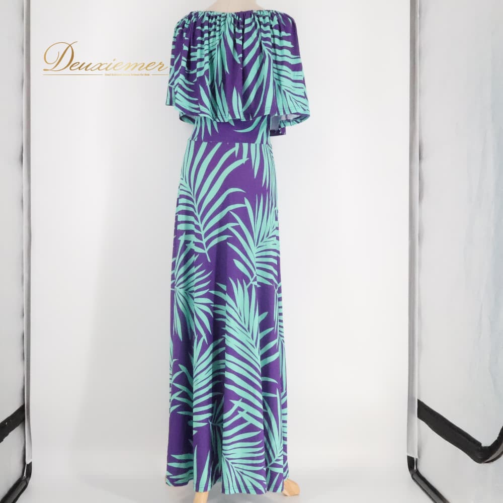 フラダンス 衣装 ALOHA STANDARDS アロハスタンダード ワンピース ドレス パープル系 グリーン系 2WAY シンプル きれい 上品 かわいい 華やか 鮮やか 明るい 紫 緑 ハワイアン アロハ ハワイアンプリント フラ ダンス レッスン 練習 レーヨン きれいめ フラワー フレア デザイン パーティー 発表会 練習用 レッスン用 ステージ 用 A011-2512019014148 フラダンス 衣装 ALOHA STANDARDS アロハスタンダード ワンピース