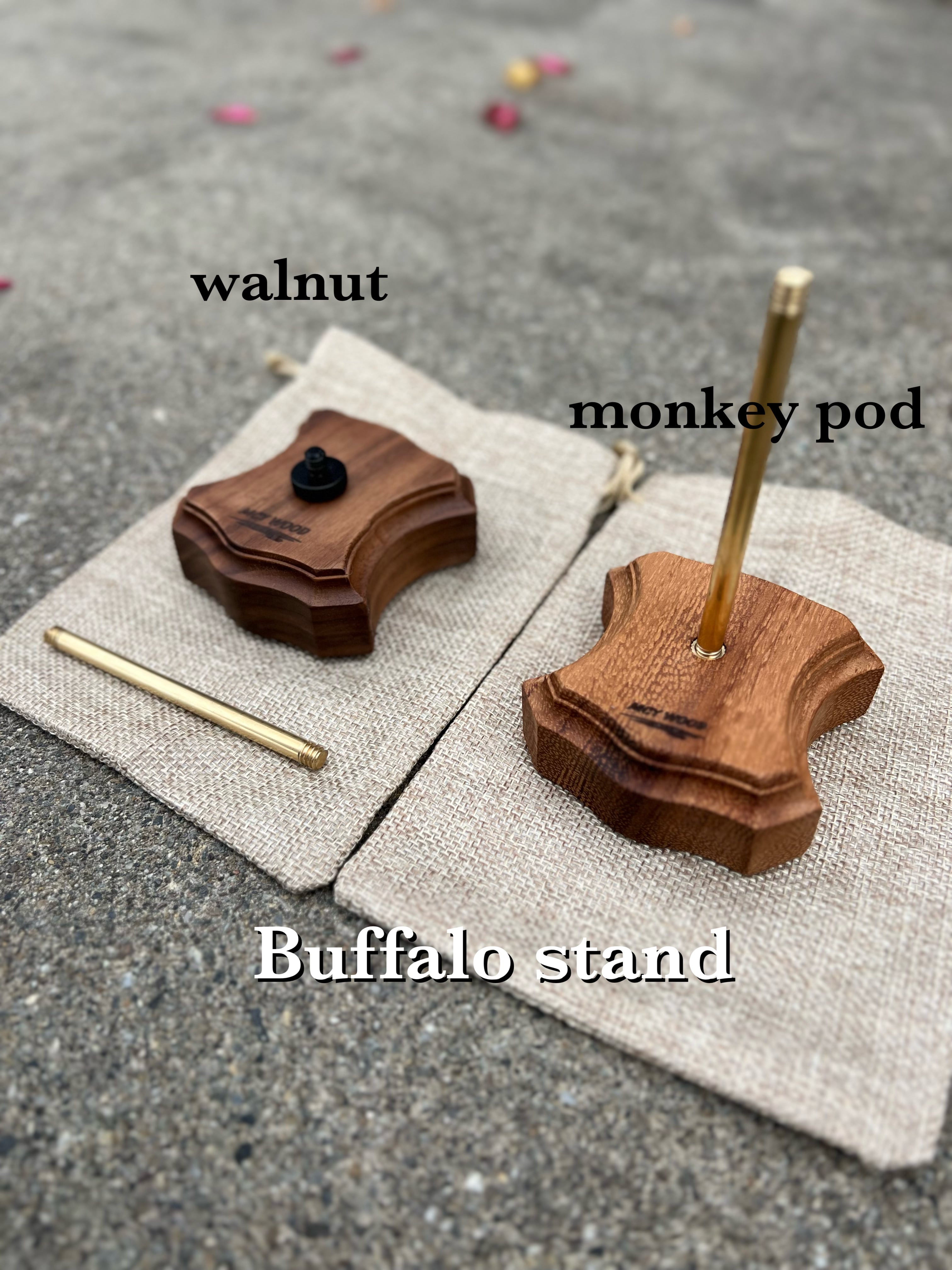 mini stand 真鍮ポール付き 38-kT 3stand 【fos stand 真鍮ver】 | M.c.y wood