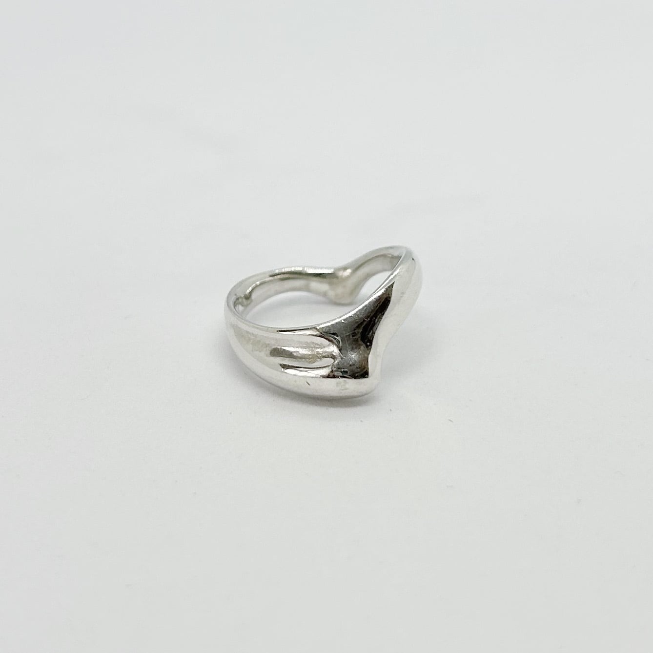 ティファニー リング TR7065】Tiffany&Co. curved heart ring/silver925/ティファニー