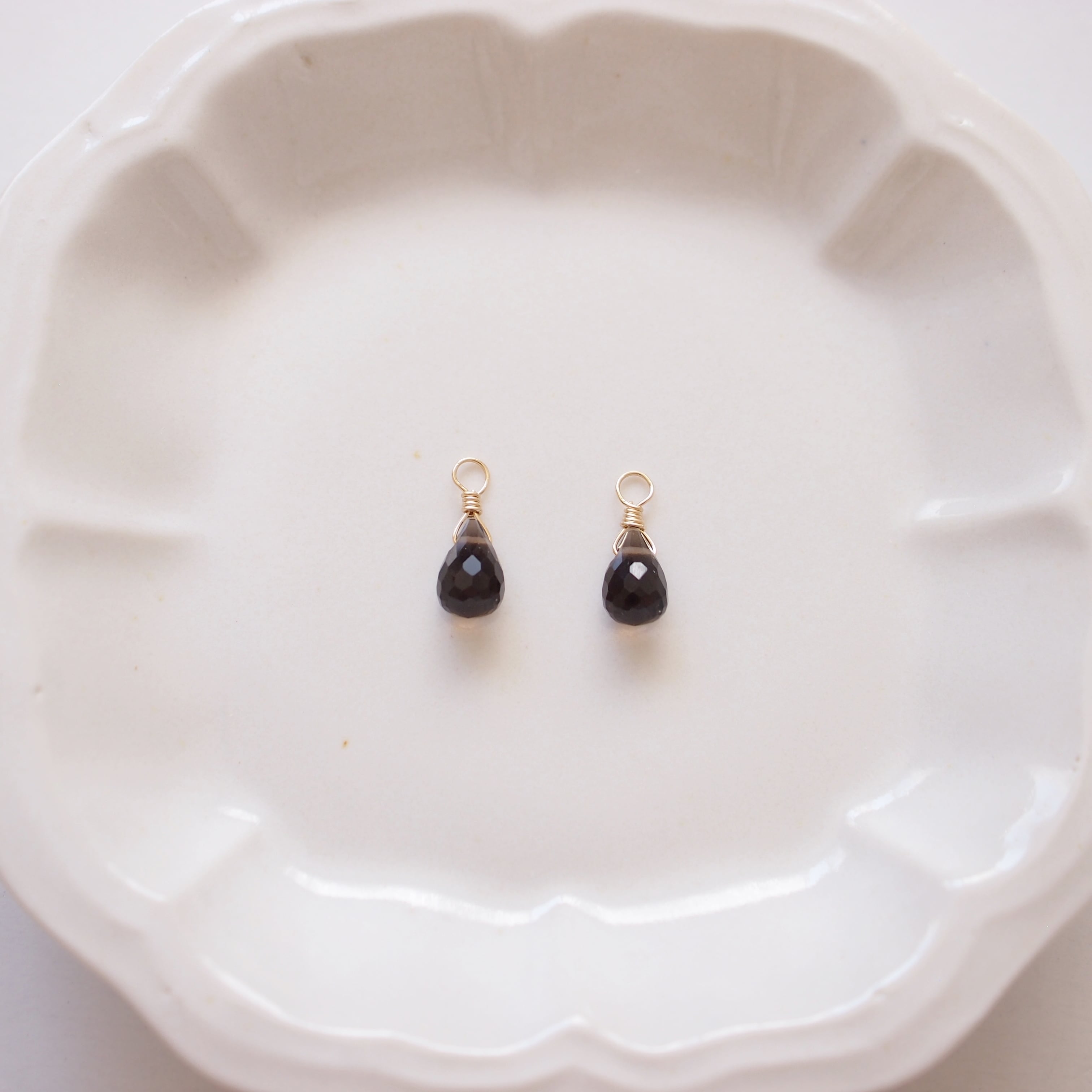 スモーキークォーツ チャーム[ミニマルラインイヤリング用] | domenica
