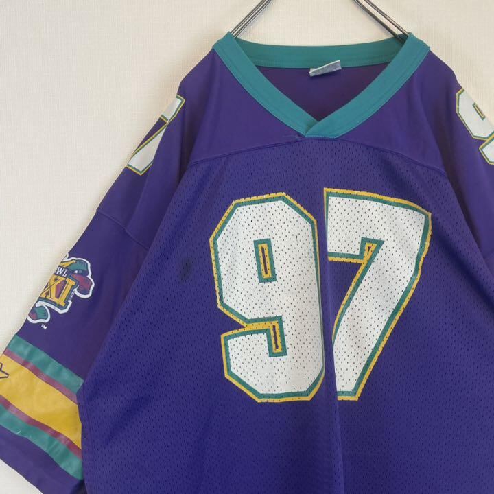 90s スターター スーパーボウル 紫パープル白 ゲームシャツ XL NFL | fuufu