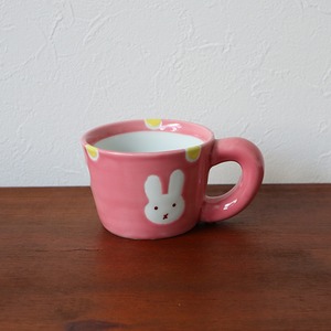 波佐見焼　新うさぎピンク　ミニマグカップ　15-066