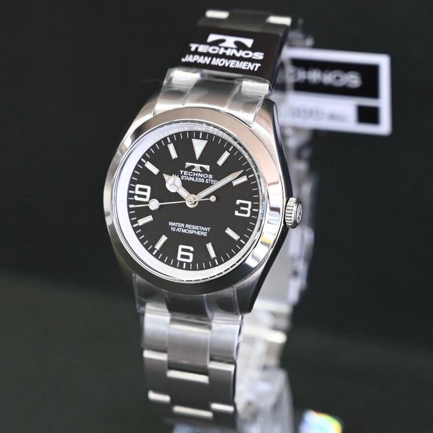 新品 TECHNOS テクノス オールステンレス メンズ腕時計 TSM208SB