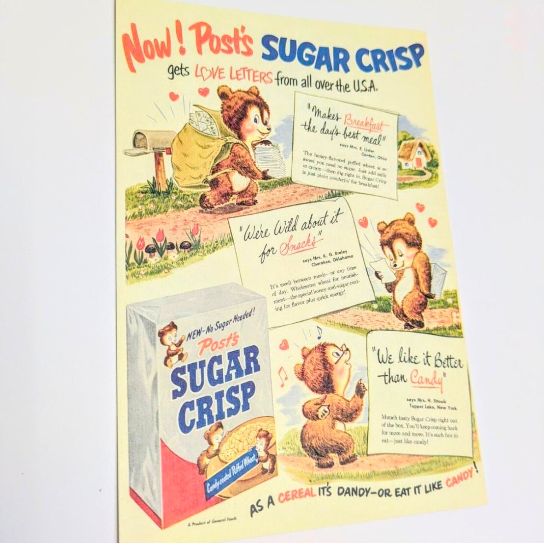 SUGAR CRISP（ シュガークリスプ ）】 こぐま / ラブレター POST CARD