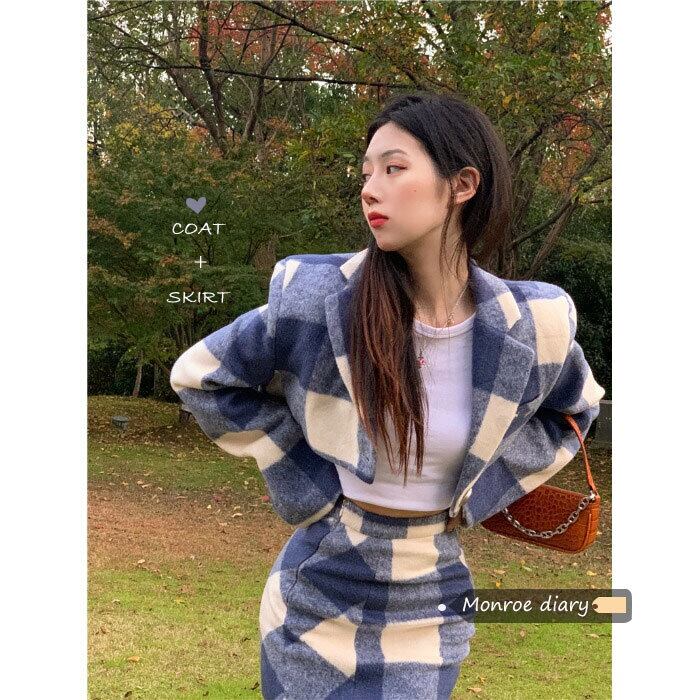 格子柄スカート スプリング 大人ガーリー スウィート キュート カジュアル 春物 モンロー25344932596