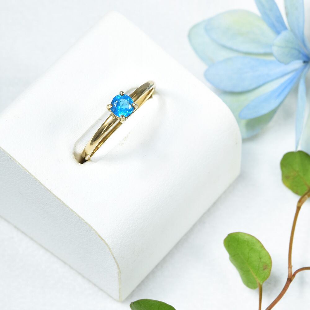 k10イエローゴールド ミントグリーンアパタイト リング 13号 10金 華奢 k10イエローゴールド ミントグリーンアパタイト リング 13号 10金 華奢