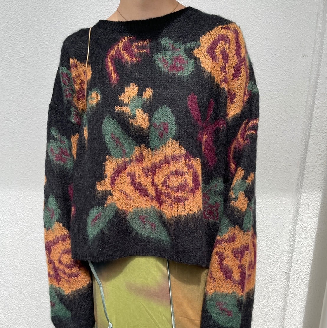 レトロフラワーセーター_LN0520