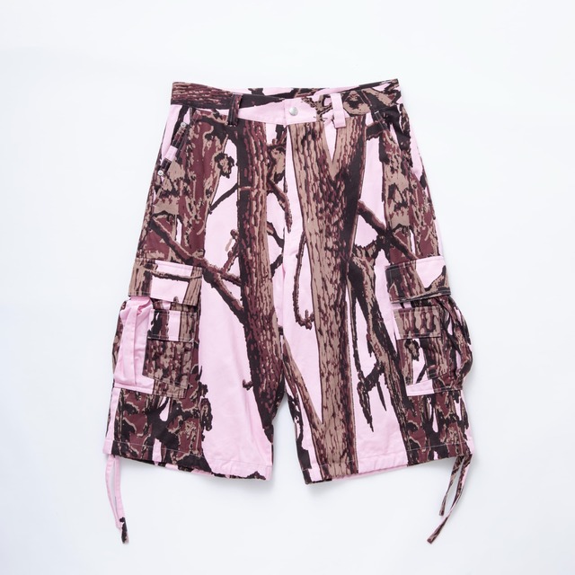 Camo work half pants (PINK)