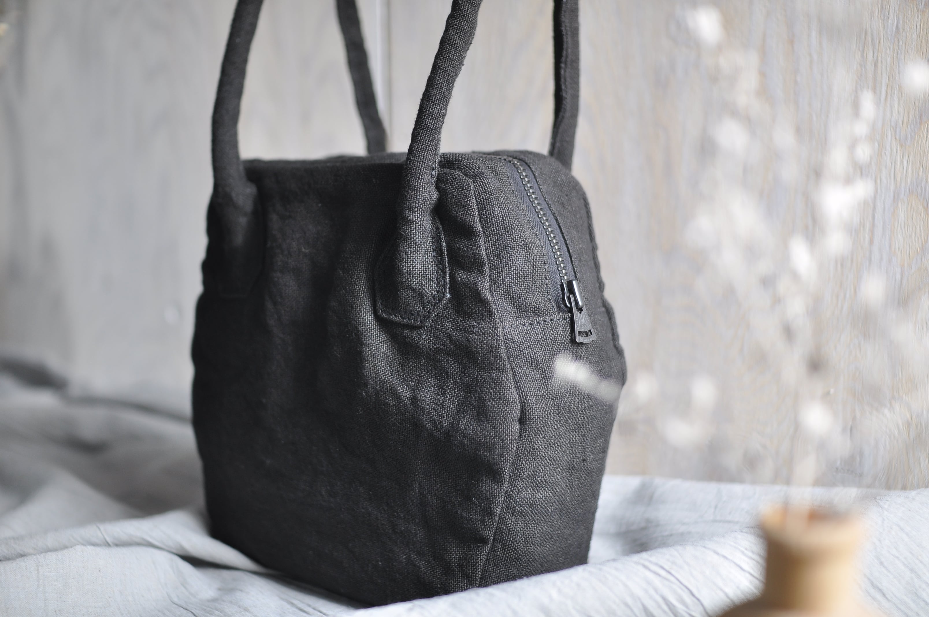 受注製作】 遠州リネン帆布 ボストンバッグ（Sサイズ） | 前川商店