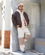 【#Re:room】COLOR SWITCHING WIDE CHINO［REP235］