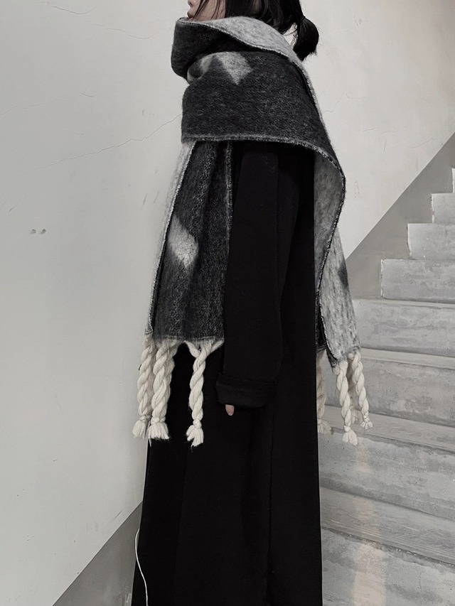 Braided tassel thick shawl [T1400]