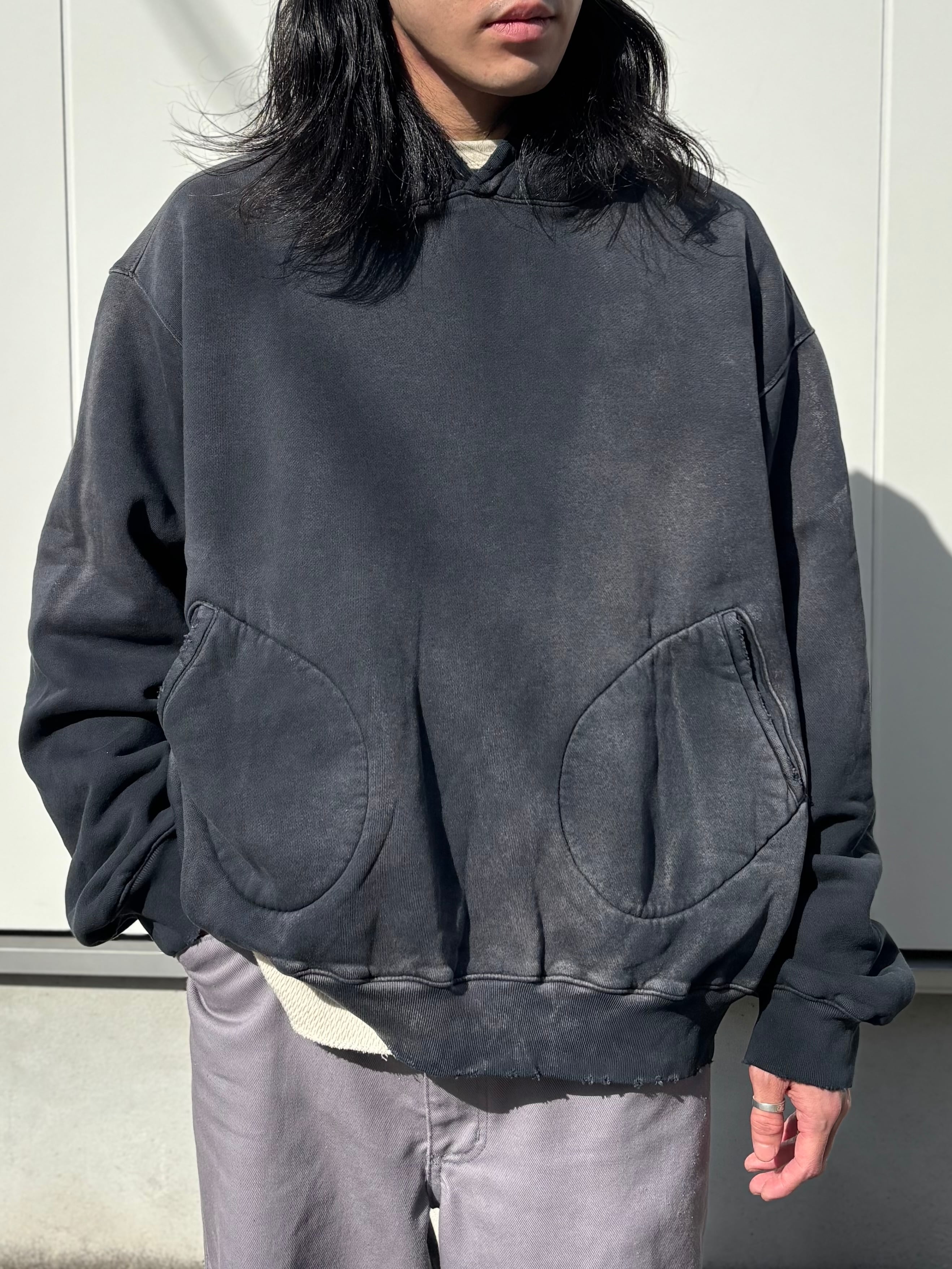 MOOJI MOOJI CLASSIC 1930 HOODIE AGED - Made in USA - BLACK