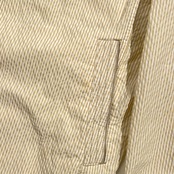 Crocodile クロコダイル シアサッカー ストライプ柄 カバーオール風 ジャケット サイズ L /イエロー ベージュ系 メンズ ワーク