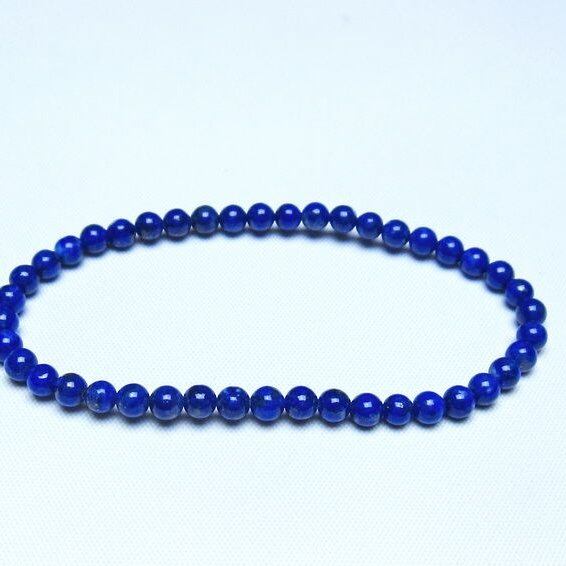 ラピスラズリ ブレスレット 4mm 一点物 メール便可 [M便 1/10] 111-48372