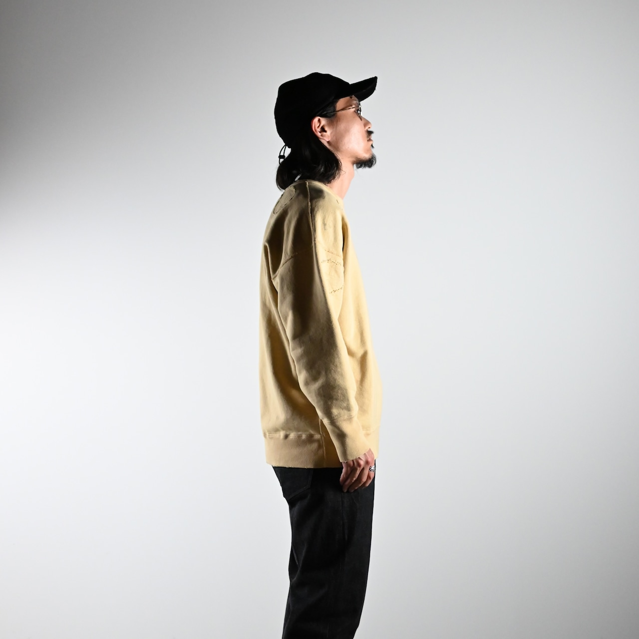 BOWWOW / REPAIRED FADED DOUBLE V SWEATSHIRT