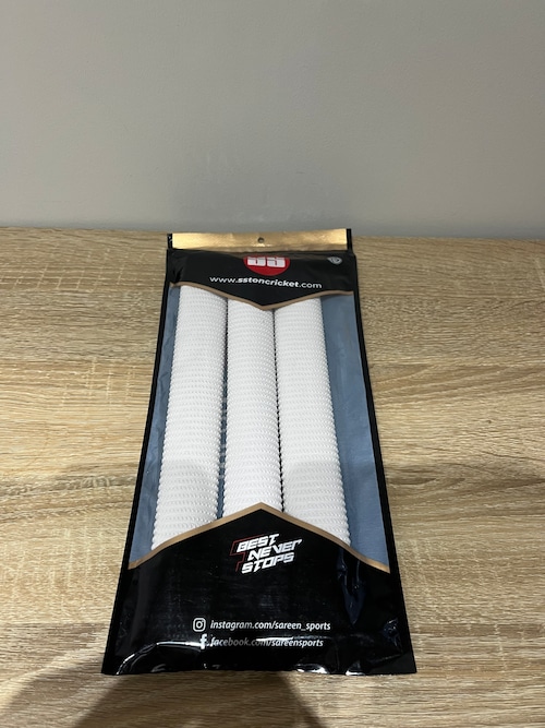 SS Cricket Bat Premium Grip - White 3 PC