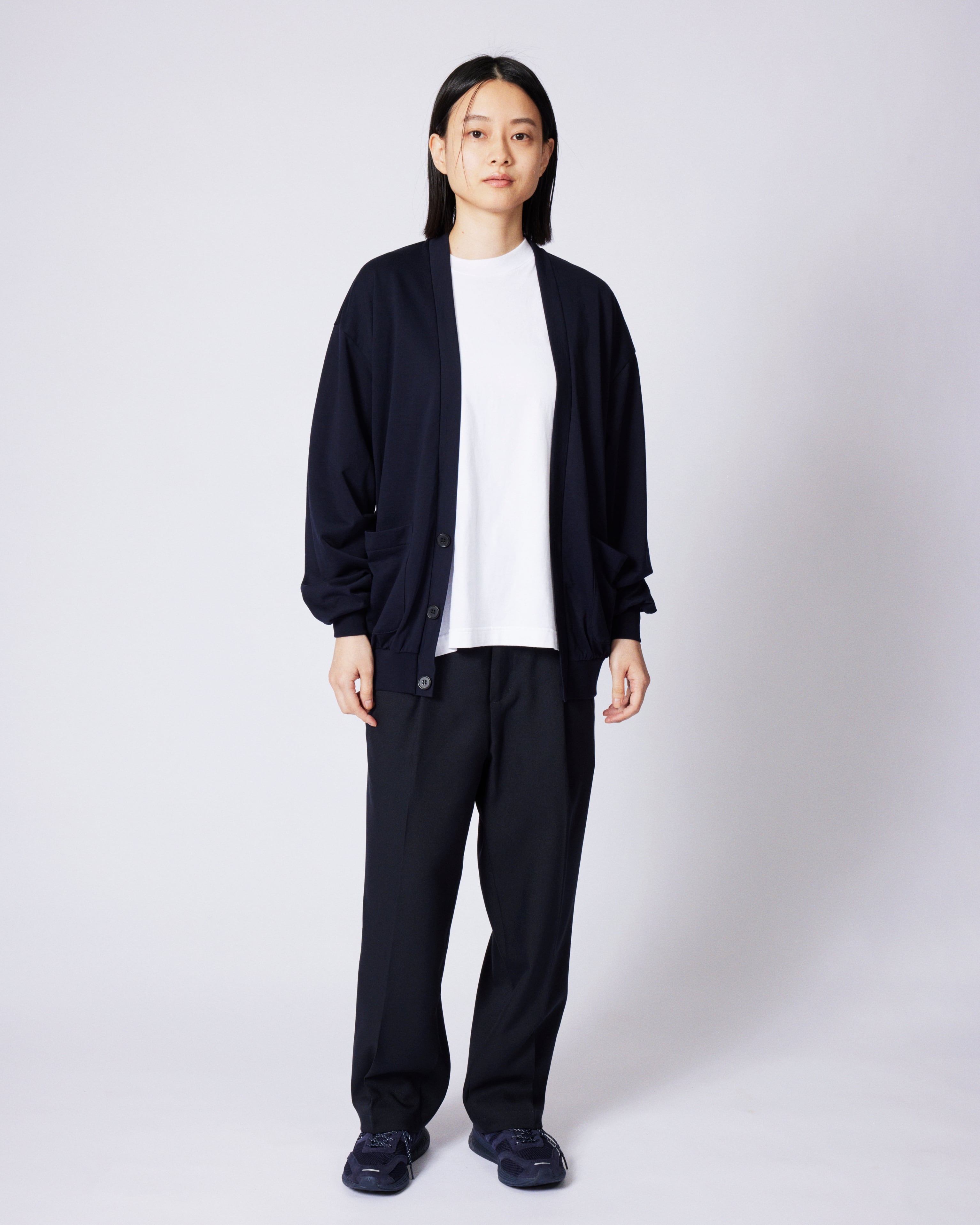 everyone light weight cotton cardigan (NAVY) | everyone