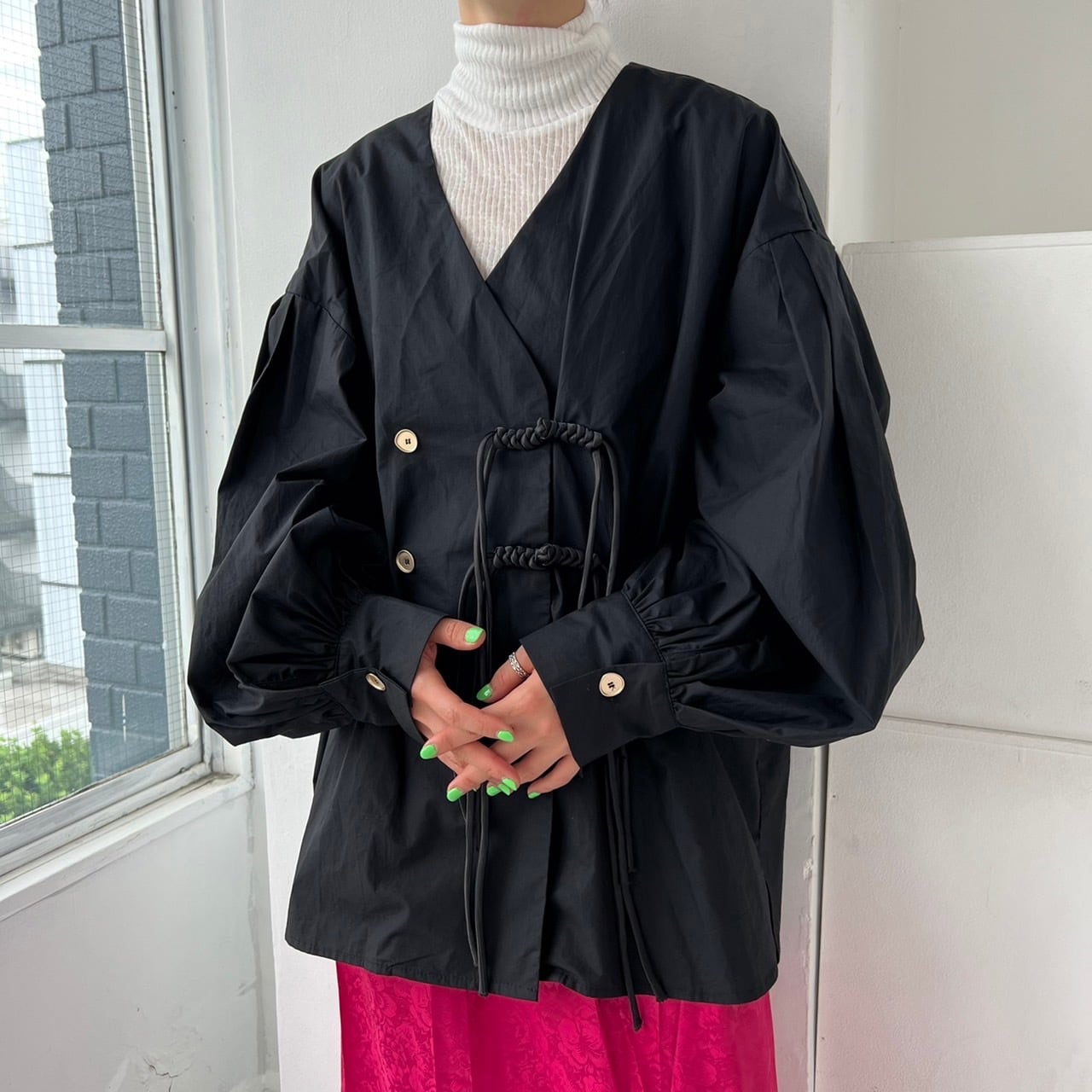 ボリュームスリーブチャイナライクトップス_LN01494