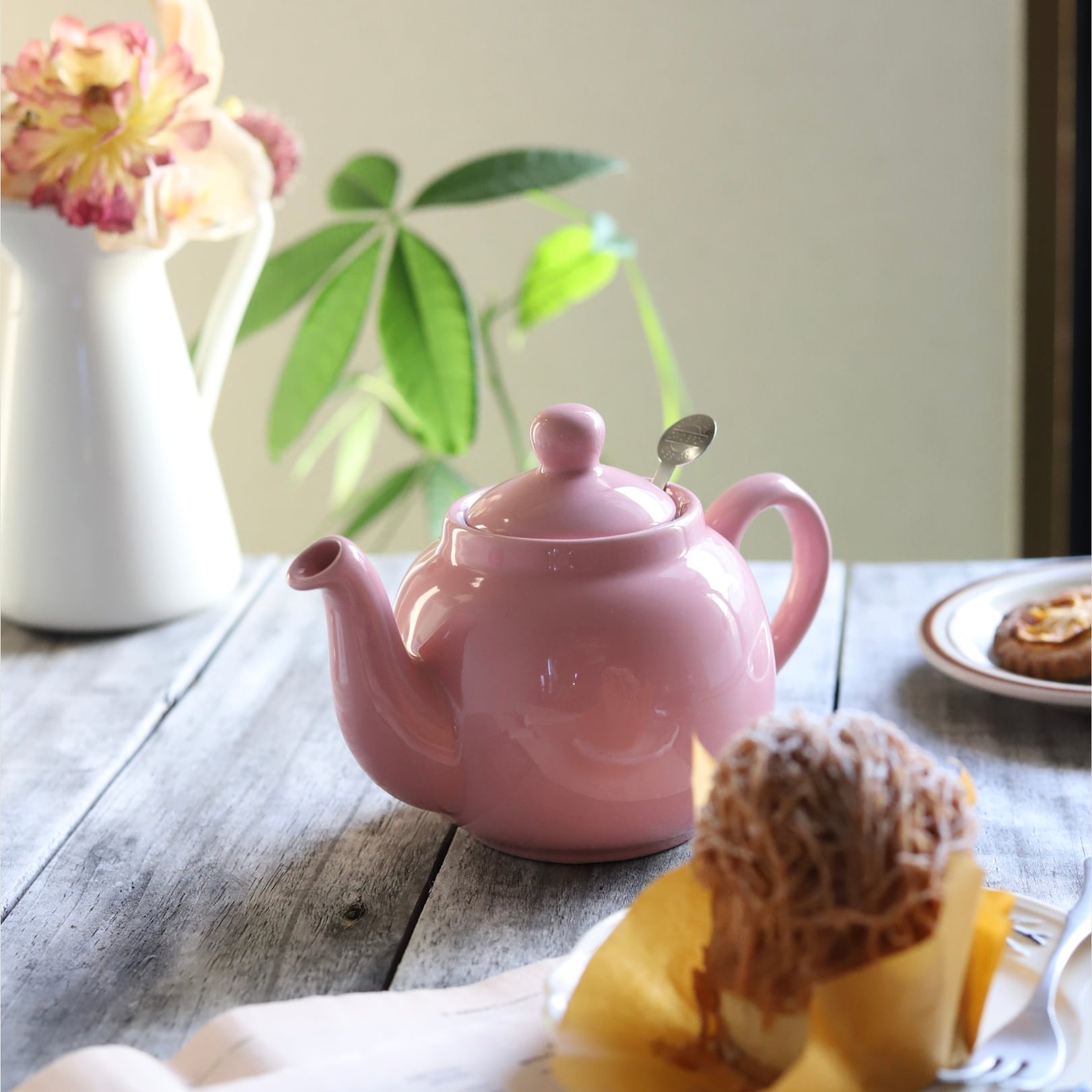 ティーポット 2カップ 600ml パウダーピンク | London Pottery