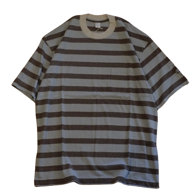 ENDS and MEANS／Horizontal Stripe Pocket Tee