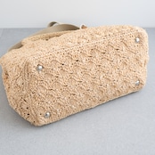 プラダ カナパ トートバッグ ラフィア ベージュ ブラウン