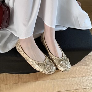 french sequin mary jane flats(3color）<s2439>