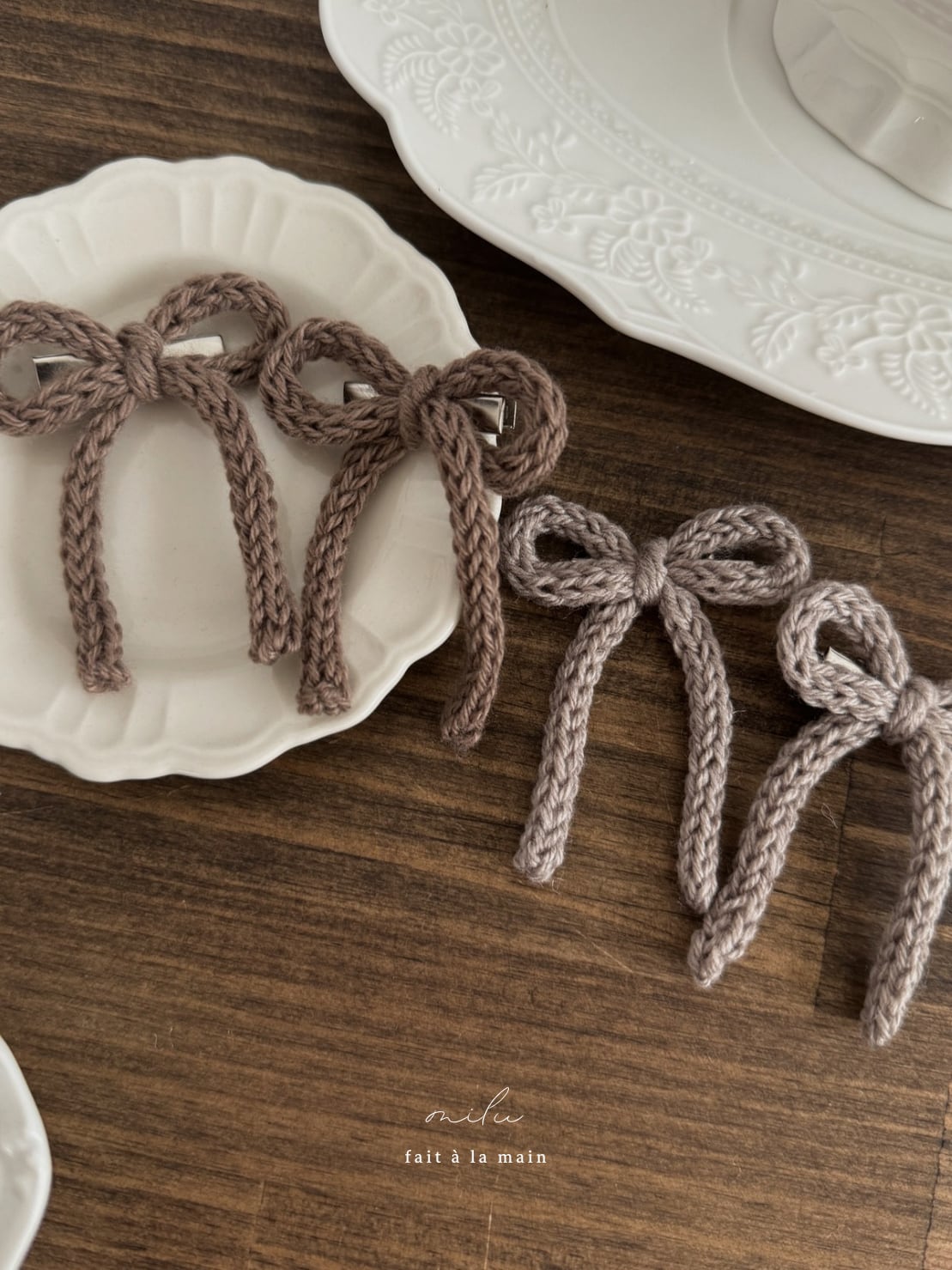 ( 再販 ) cashmere knit ribbon / milu