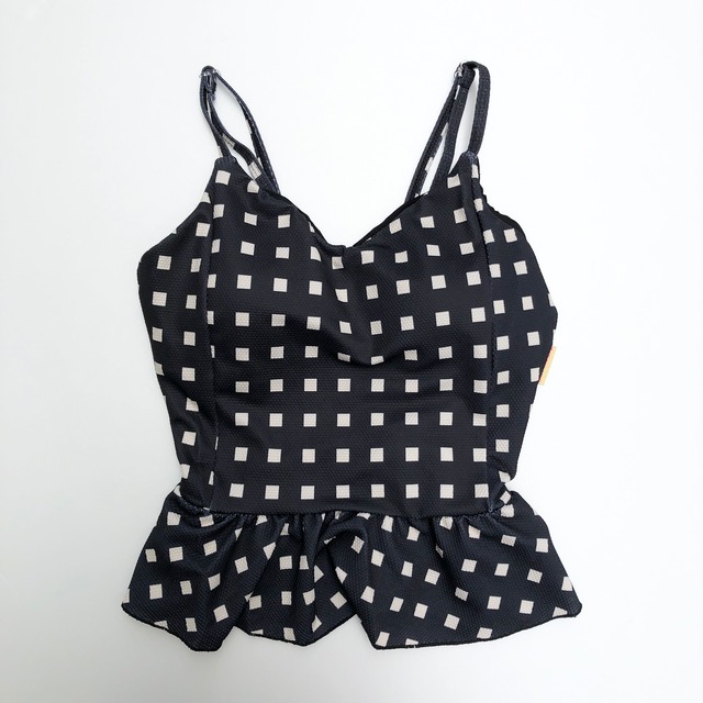 【23SS】ゾジオ(ZOZIO) Aya swim tops blackcheck［T 140-150］水着　