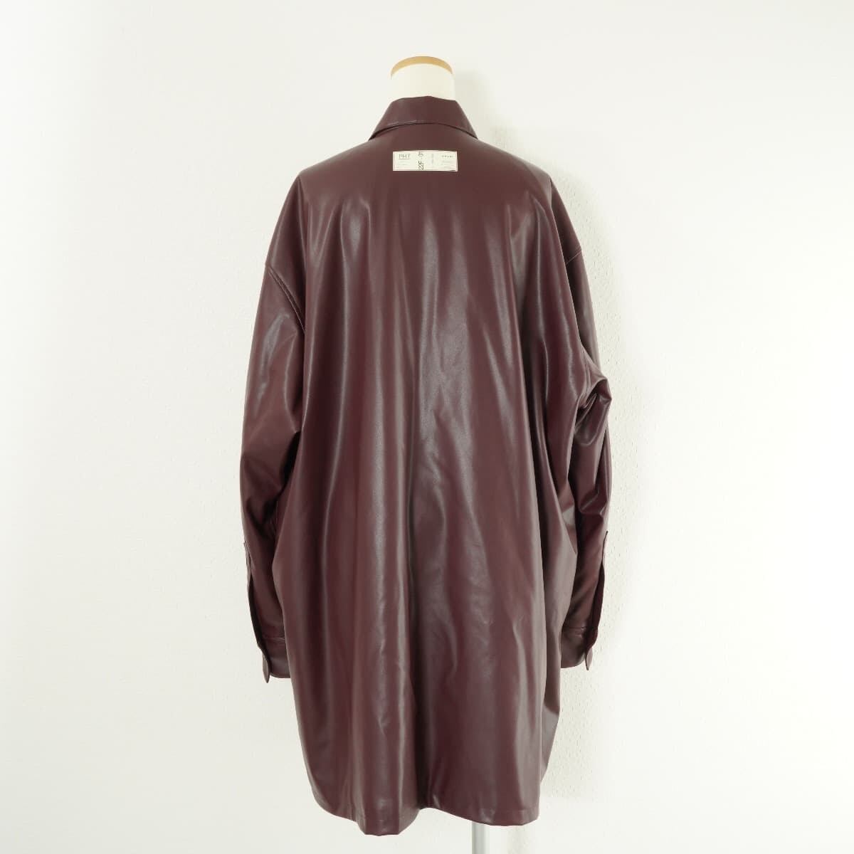 Ameri【タグ付未使用品】春 レザー風 スタンドカラー コート （未使用  