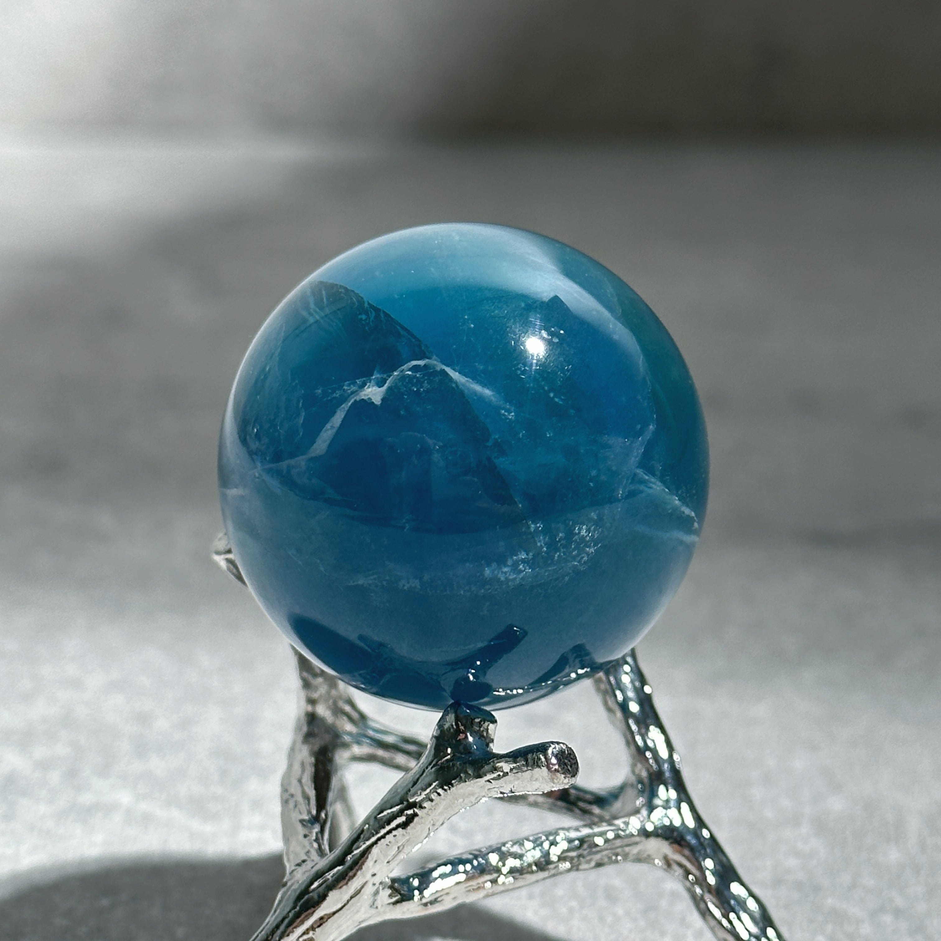 ブルーフローライト スフィア(丸玉)01◇ Blue Fluorite ブルーフローライト スフィア(丸玉)01◇ Blue Fluorite