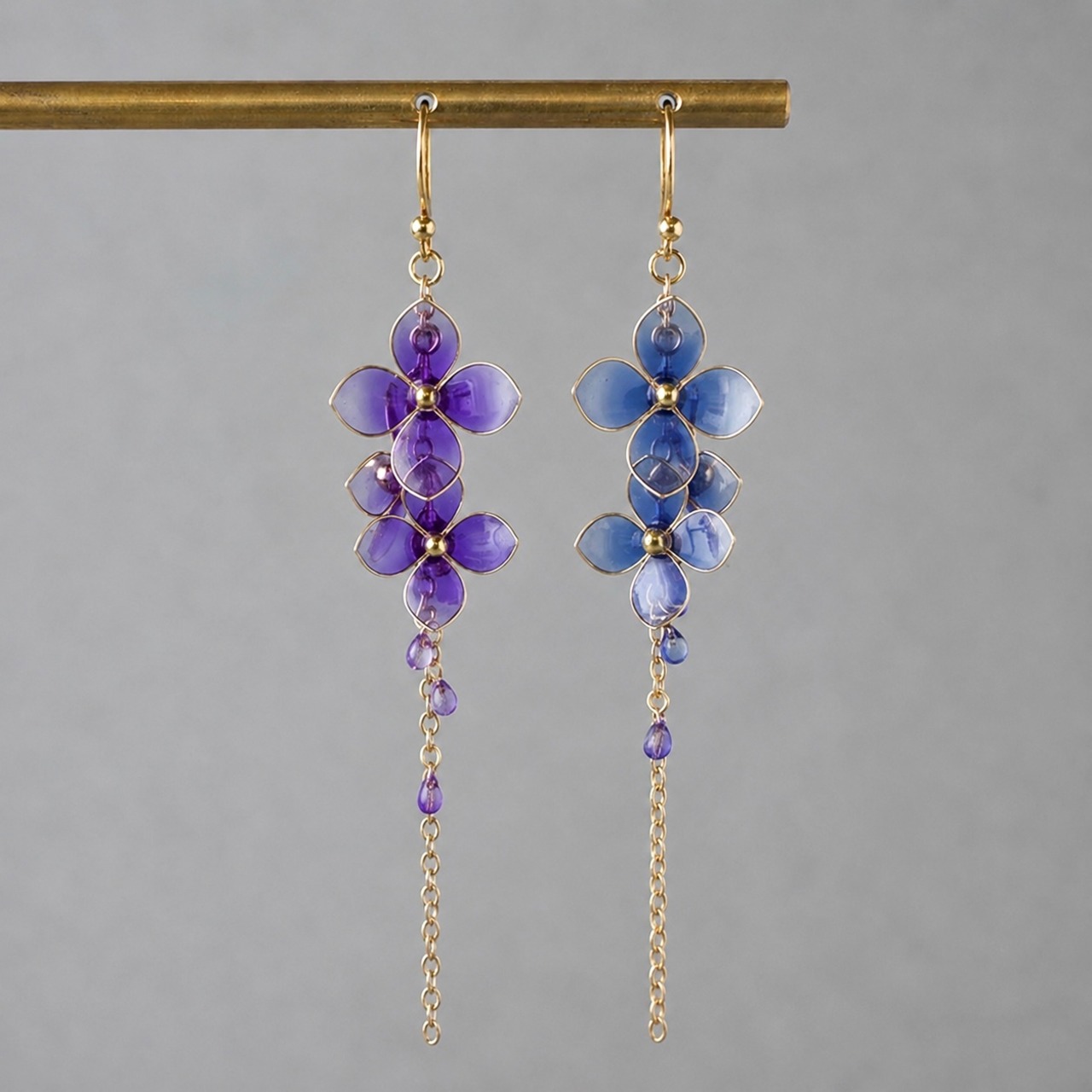 露滴る紫陽花 | Hydrangea Earrings