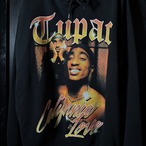 2PAC プルオーバーフーディー　トゥーパックパーカー　黒　フォトプリント