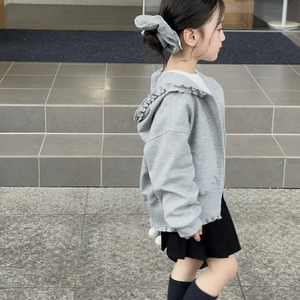 秋フリルデザイントスウェットジャケット