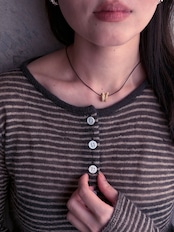 Noi × Bababa／ceramics charm necklace short
