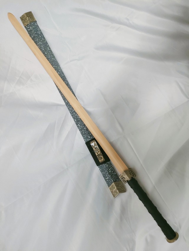 漢剣 白黒鞘 竹光刀身 模造刀 中国剣