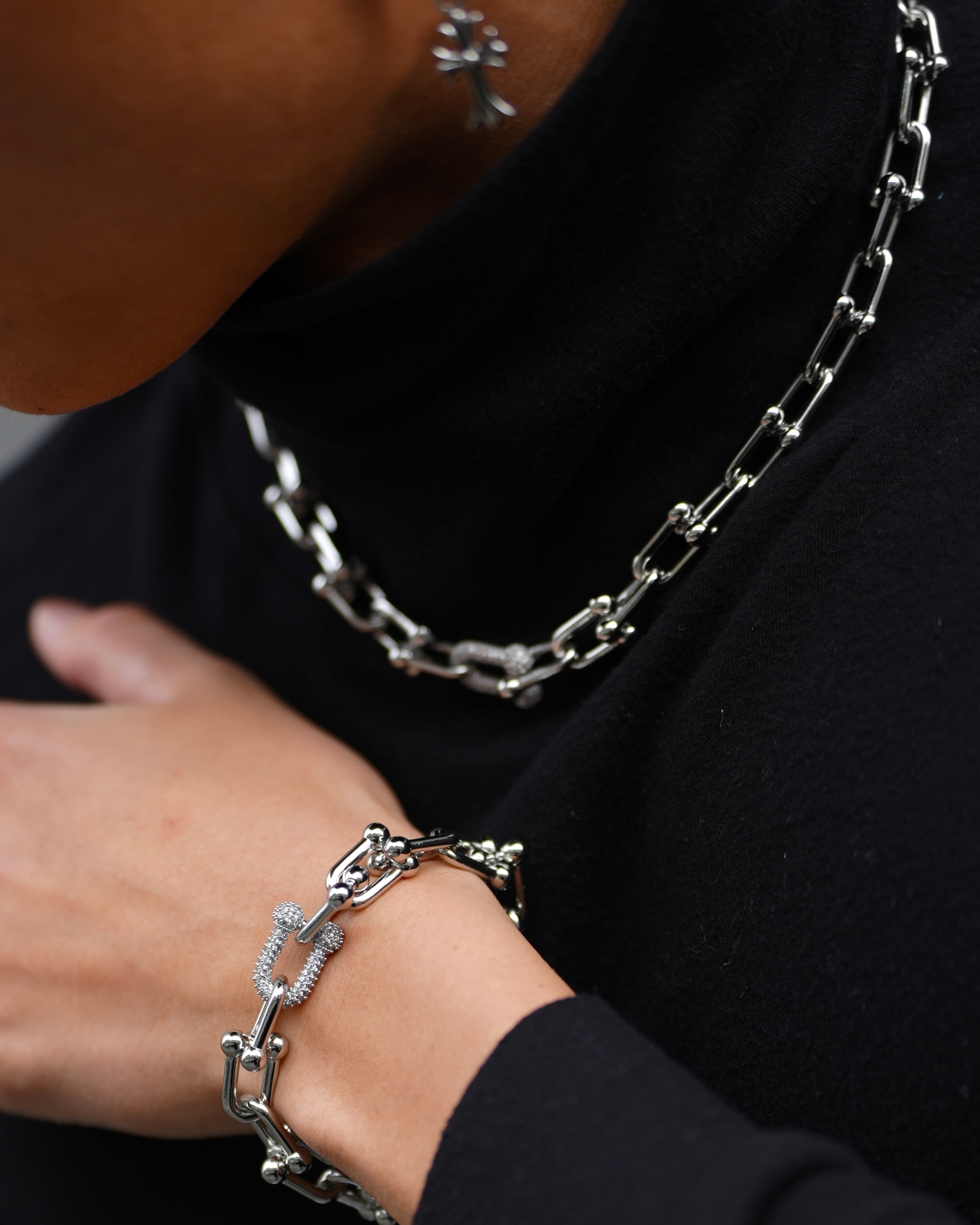 PREMIUM SWAROVSKI CHAIN NECKLASE【BLJ-26003】 | BELINDA OFFICIAL