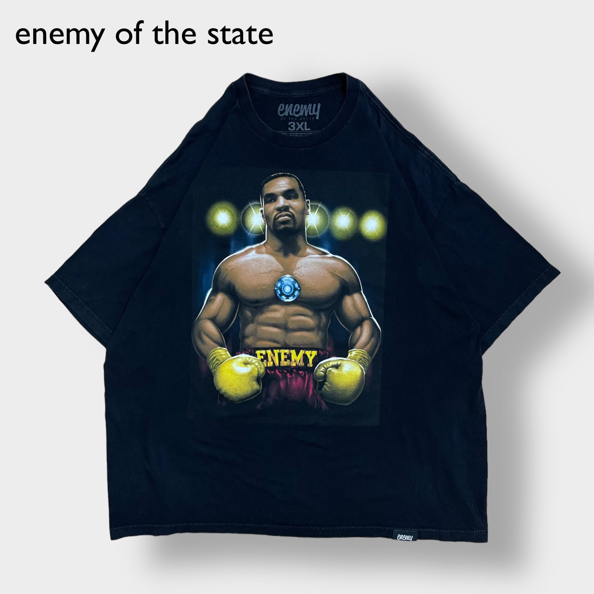 ENEMY OF THE STATE】USA製 3XL ビッグシルエット ボクシング Tシャツ