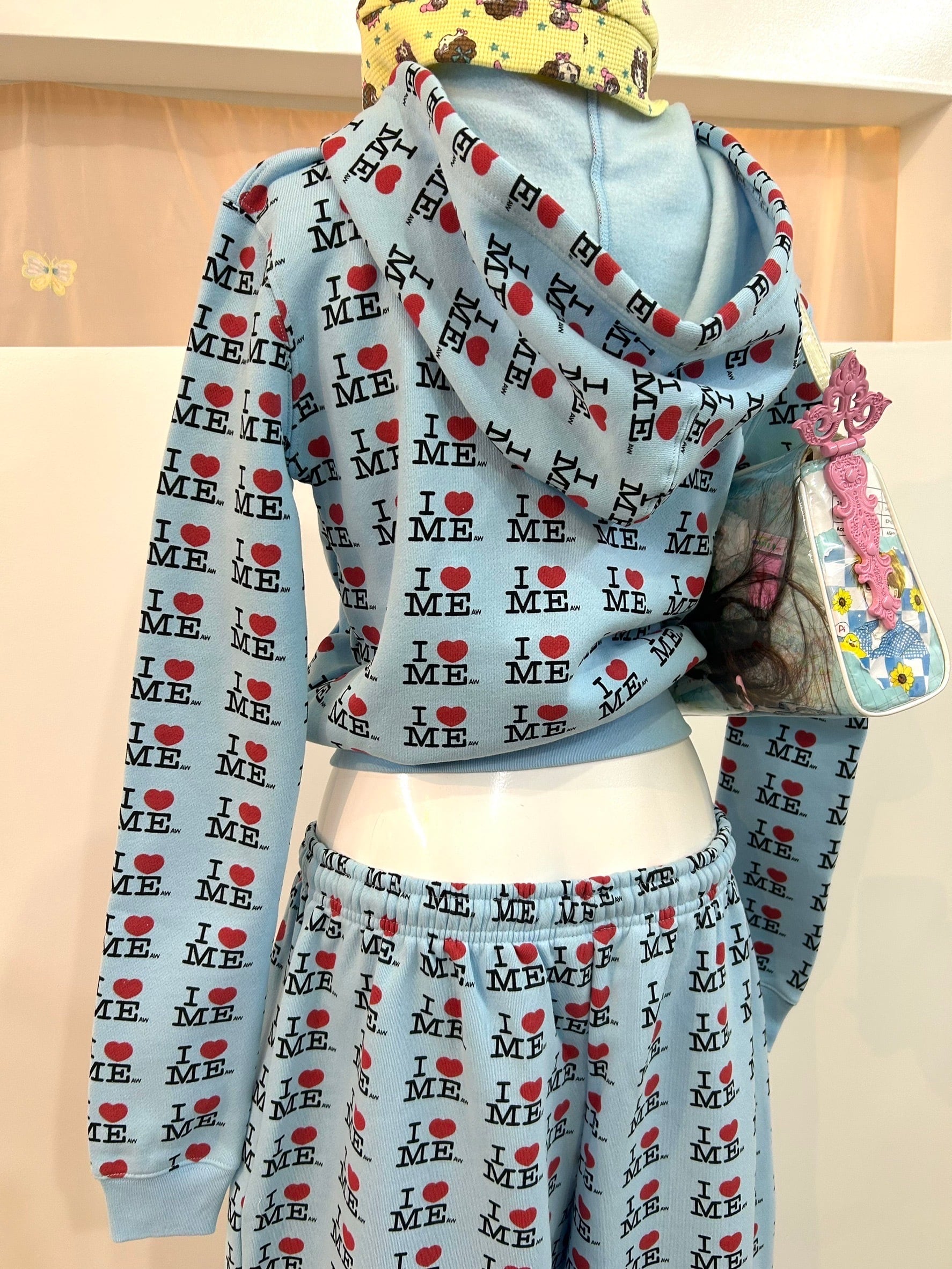 Ashley WILLIAMS I♡ME Shrunk baby hoodie / blue | itimi