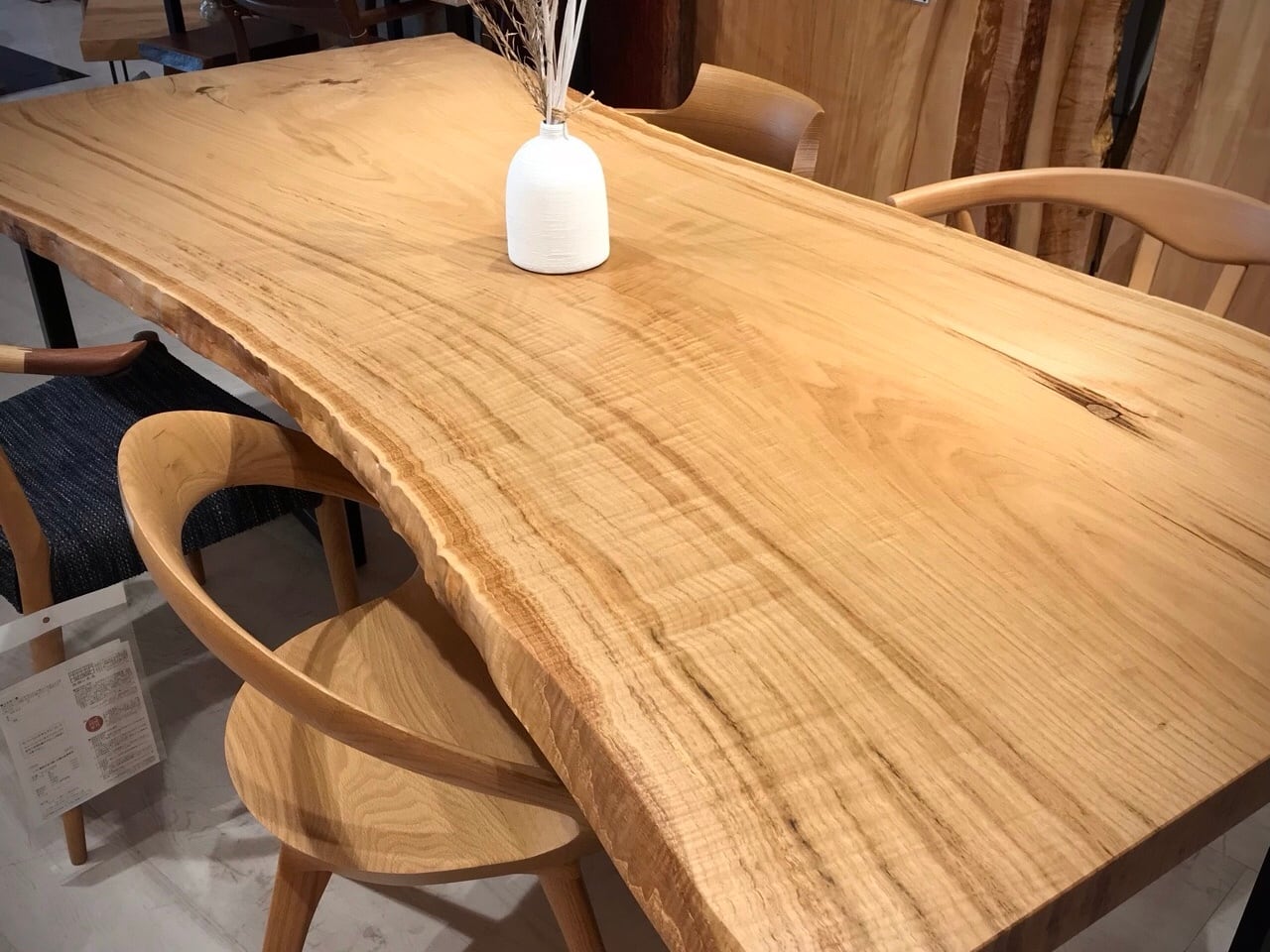 栗（クリ）_2000×800-900×40_横浜元町店_テーブル天板/一枚板 221672