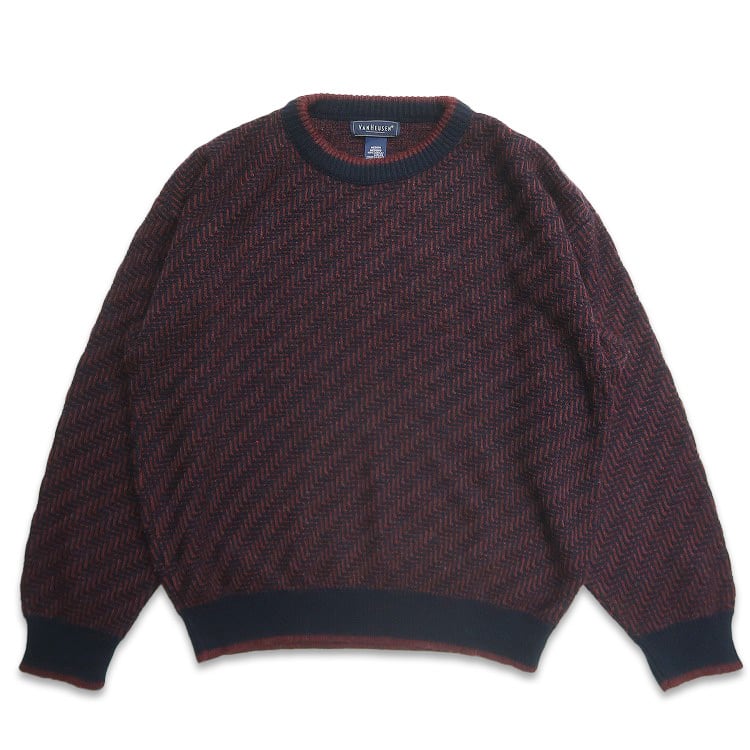古着 VAN HEUSEN 総柄 アクリルニット セーター 表記：M gd408469n