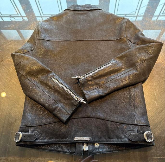 CHROME HEARTS クロムハーツ カルマリータ デストロイレザーライダース