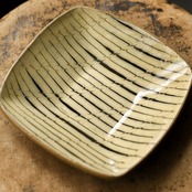 齊藤十郎　スリップ　正方鉢（大）