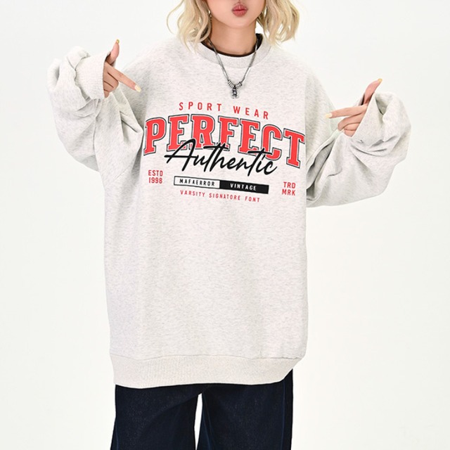 front logo design sweatshirt　フロントロゴデザインスウェットシャツ　J1234