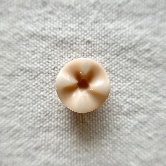 フランス ライトベージュフラワー 14㎜