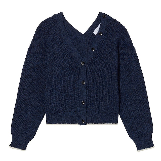 Proenza Schouler White Label　KNIT CARDIGAN　BLUE MOULINEX/CREAM